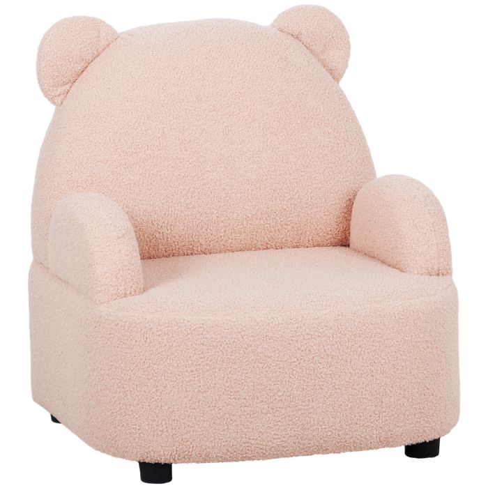 Kinsey Kids Bear Shaped Sofa Armchair for Bedroom Playroom - Pink