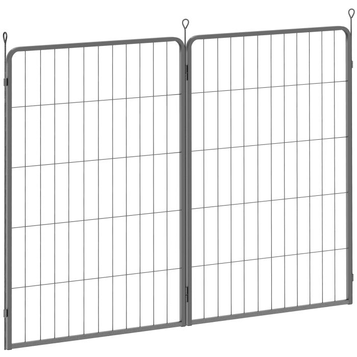 PAWSTER 2 Piece Dog Pen Expansion Pack for 100cm High Animal Pen with 3 Connecting Stakes