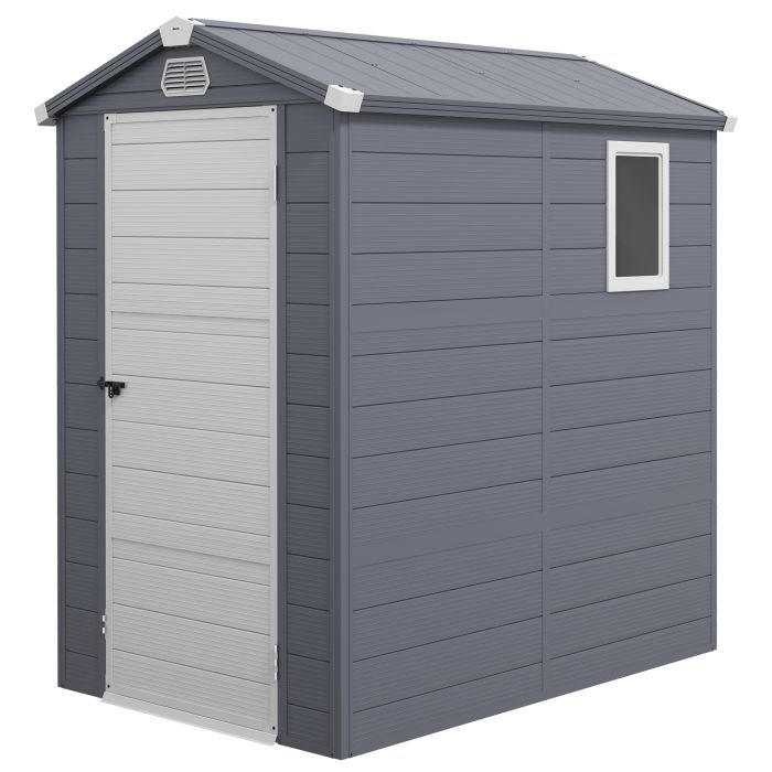 Jones 4 x 6ft Garden Shed with Foundation Kit - Grey