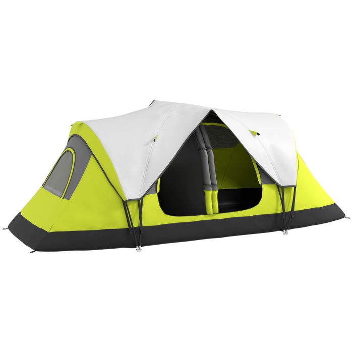 SUNVISTA Camping Tent for 6-8 Man with 2000mm Waterproof Rainfly and Carry Bag for Fishing Hiking Festival, Yellow