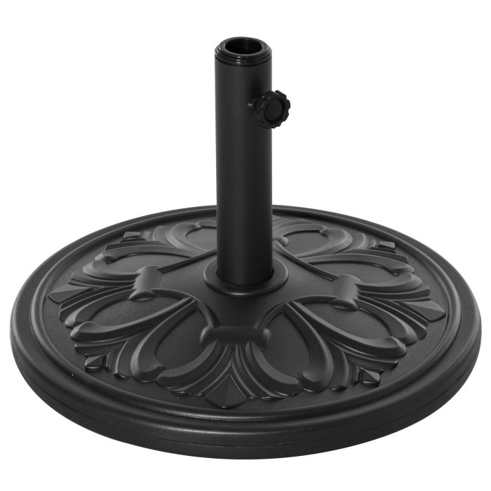 Round Parasol Base Heavy Duty Cement Stand Umbrella Holder Garden