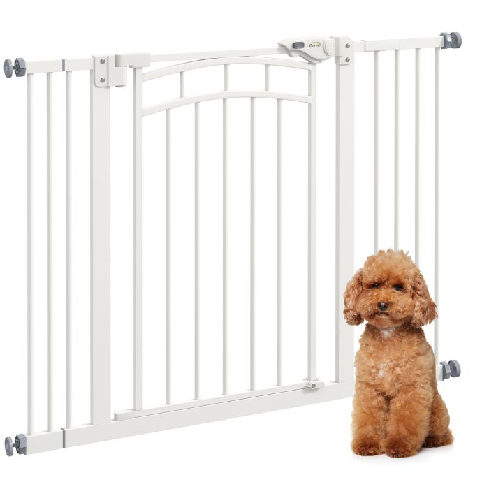 Pressure Fit Stair Gate, Dog Gate w/ Auto Closing Door for Small, Medium Dog, Easy Installation, for Width 74 to 100cm
