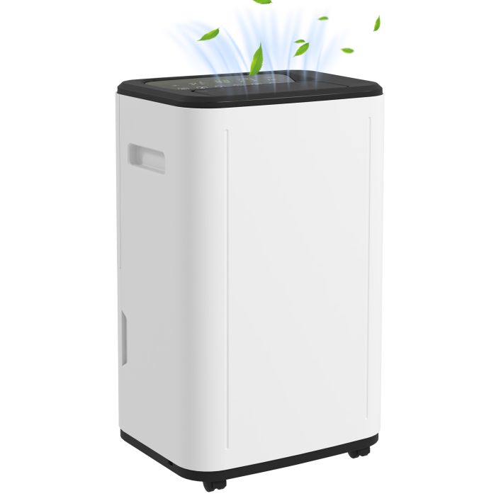 Portable 6000mL Dehumidifier with 24H Timer, 3 Modes, 20L/Day - White