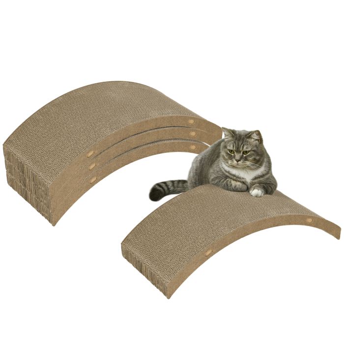 Shelley 4PCs Cat Scratching Board Replacement - 55 x 26cm - Brown