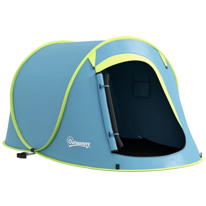 Jones 2 Man Pop Up Camping Tent - Blue