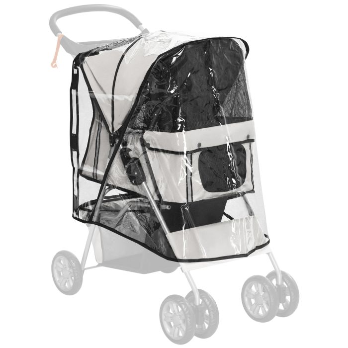 Dog Stroller Rain Cover, with Rear Entry
