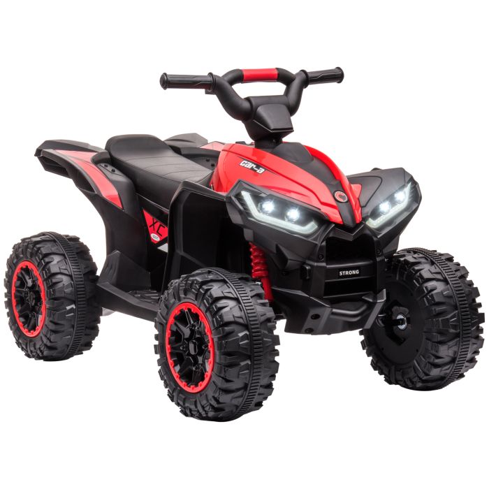 Scott 12V Ride-On Quad Bike with Music Horn for Ages 3-5 - Red