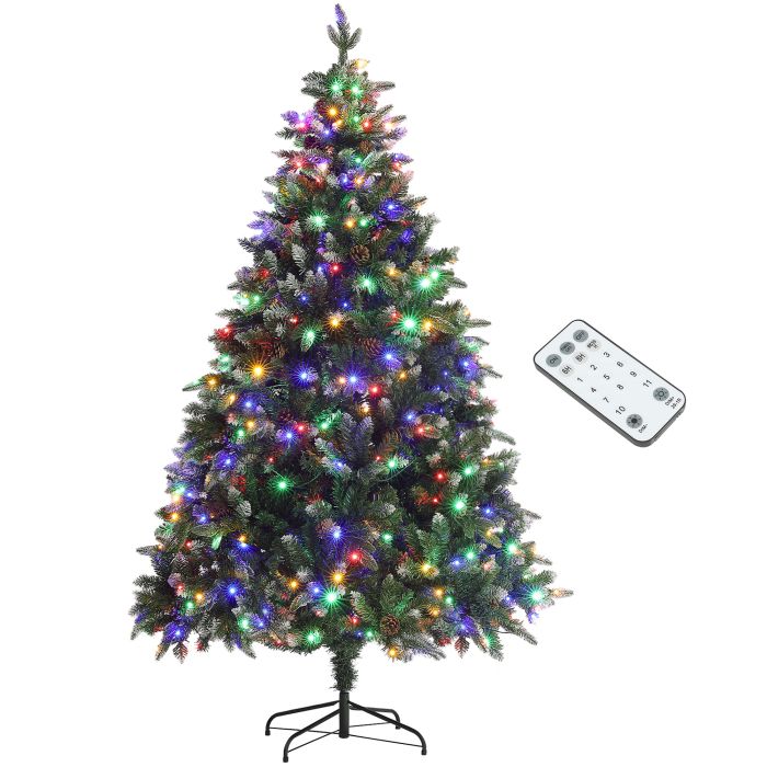 Scott 6ft Prelit Artificial Christmas Tree with Dual Colour LED Lights - Green