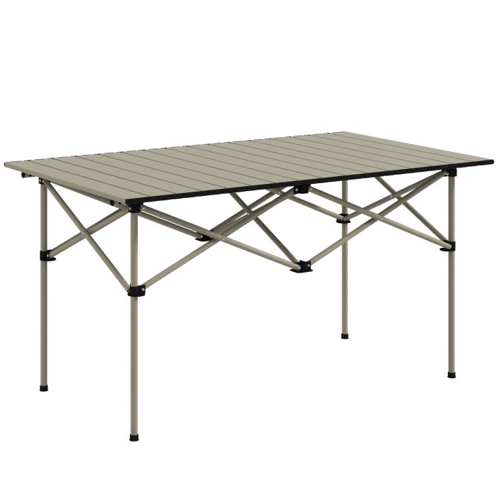Jones Aluminium Lightweight Folding Picnic Table with Carry Bag - Khaki