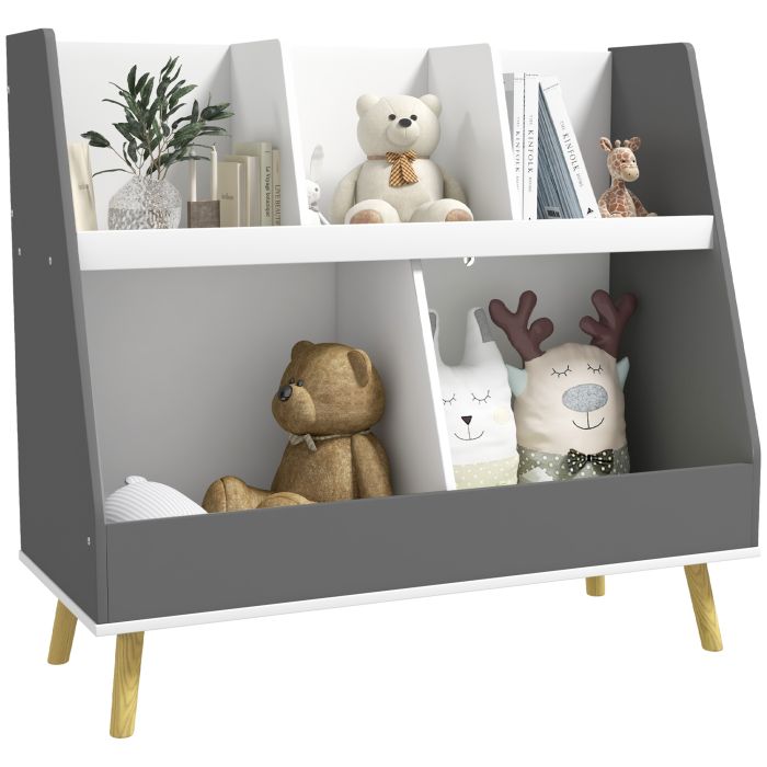 Scott Kids Storage Shelf with 5 Compartments - Grey