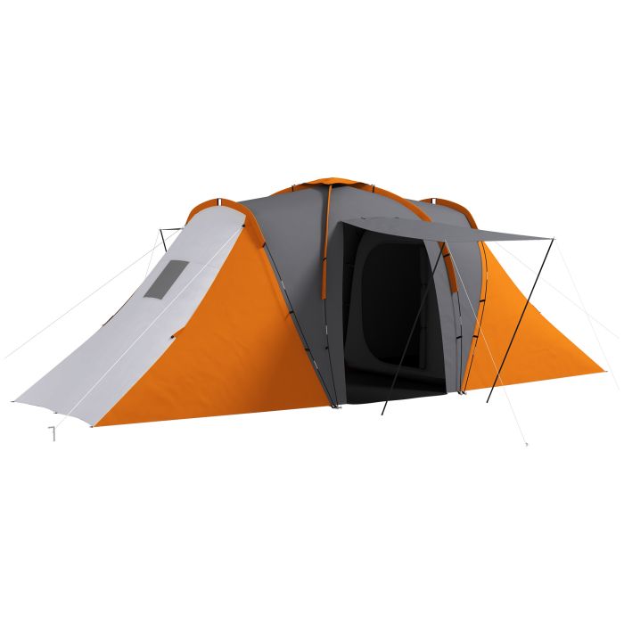 Large Camping Tent Tunnel with 2 Bedrooms and Living Area for 4-6