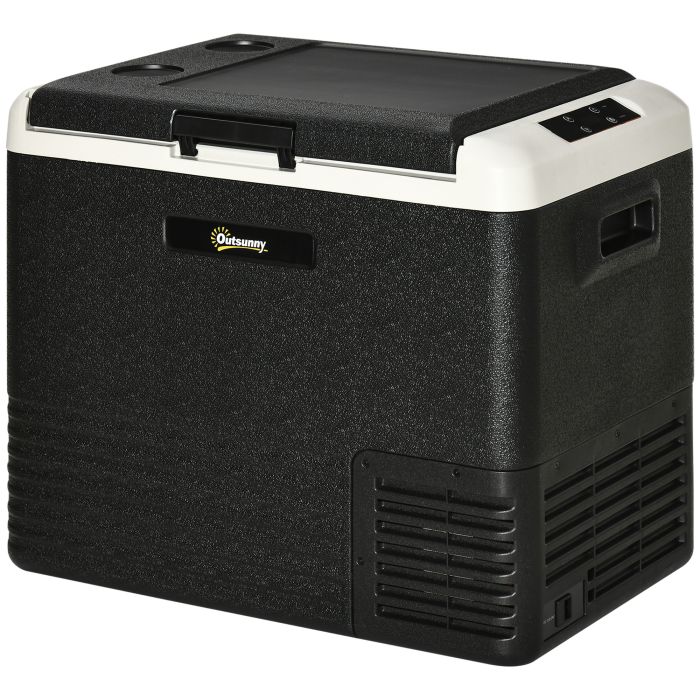 50L Car Refrigerator, Portable Compressor Car Fridge Freezer, Electric Cooler Box with 12/24V DC and 110-240V AC