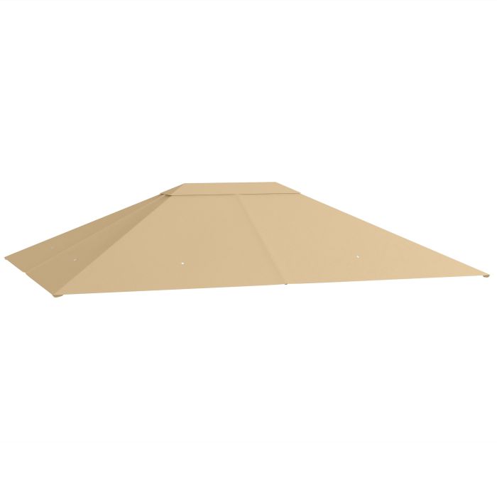 3 x 4m Gazebo Canopy Replacement Cover, Gazebo Roof Replacement (TOP COVER ONLY), Khaki
