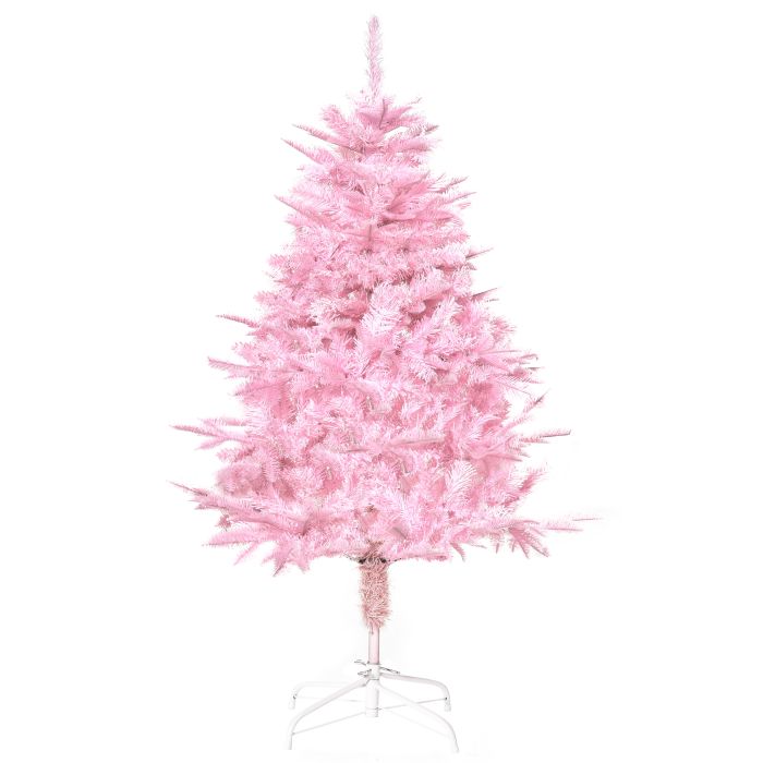 Debbie 4FT Pop-up Artificial Christmas Tree Holiday Xmas Holiday Tree Decoration with Automatic Open for Home Party Pink