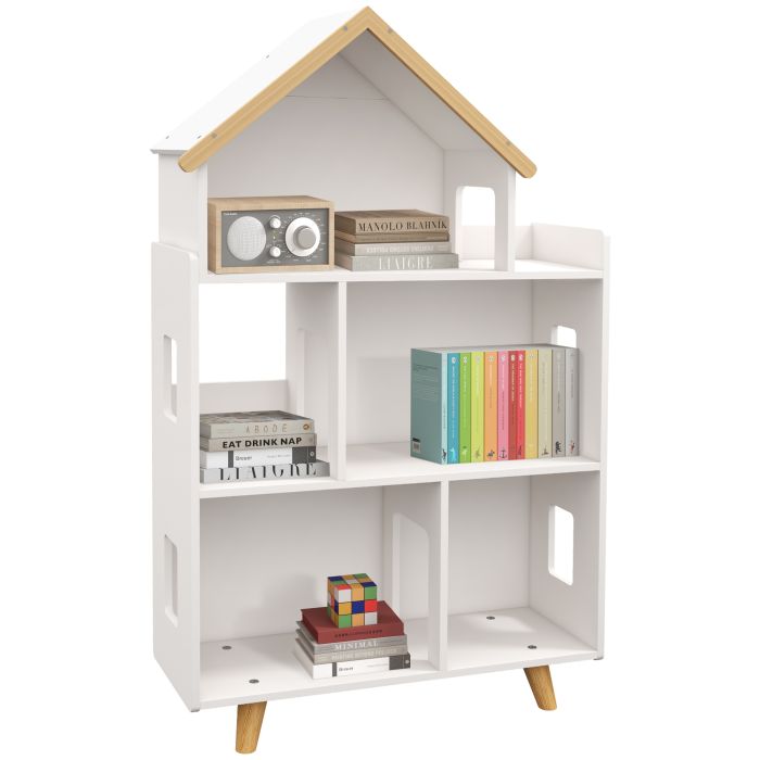 ZONEKIZ 3 Tier Toy Storage Shelf with 6 Cubby White