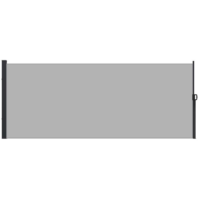 SUNVISTA Retractable Side Awning, Outdoor Privacy Screen for Garden, Hot Tub, Balcony, Terrace, Pool, 400 x 180cm, Light Grey