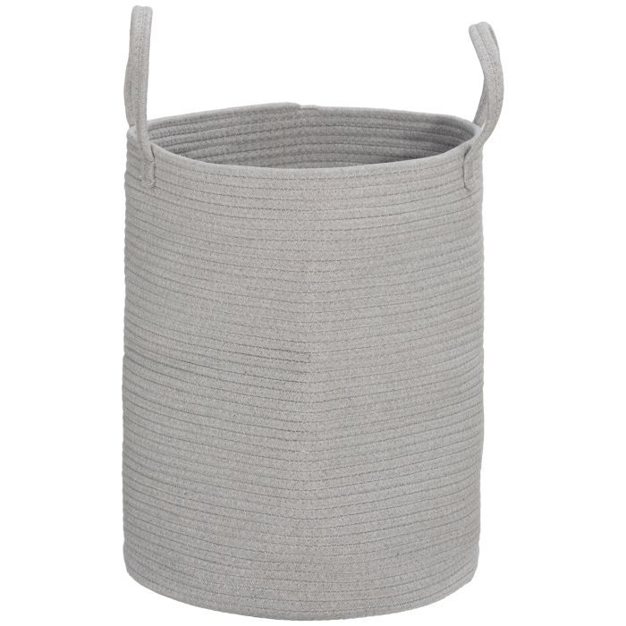 Scott 36L Cotton Rope Laundry Basket with Handles - Grey