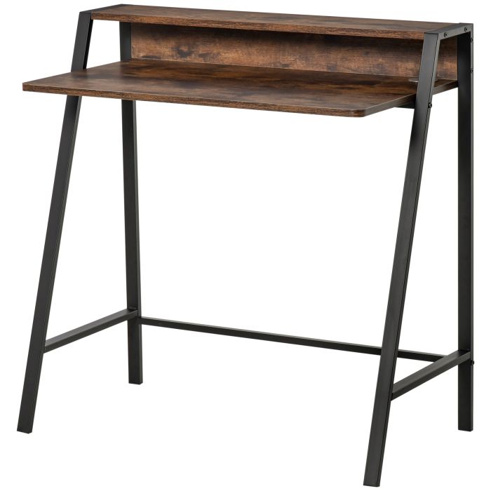 Writing Desk Computer Table Home Office PC Laptop Workstation Storage Shelf Color Rustic Brown