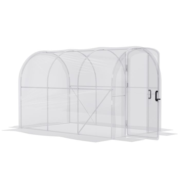 Clear Polytunnel Greenhouse Walk-In with PE Cover and Steel Frame