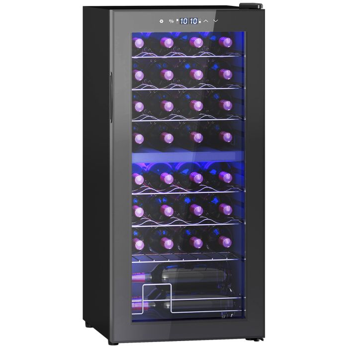 HERON 32 Bottle Dual Zone 5-18„ƒ Wine Fridge - Black