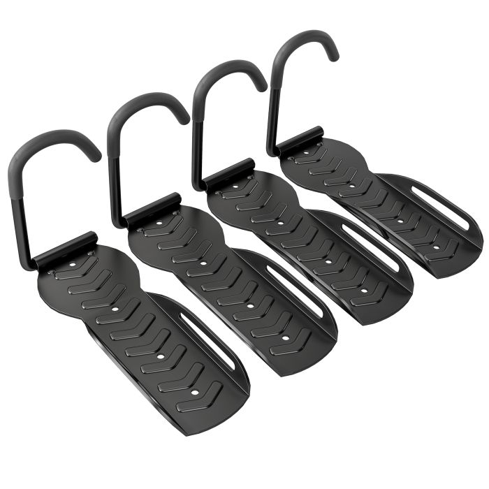 SPORTEDGE 4 Pack Bike Rack, Wall Mounted Bicycle Hanger Hook, Foldable Garage Bike Wall Rack, Bicycle Storage Holder for Indoor Outdoor Use