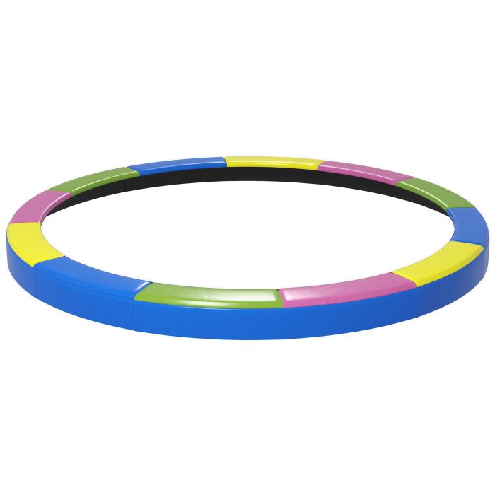 SPORTEDGE 12ft Trampoline Spring Cover, Waterproof UV-Resistant Pad with Elastic Cord, Multicolour