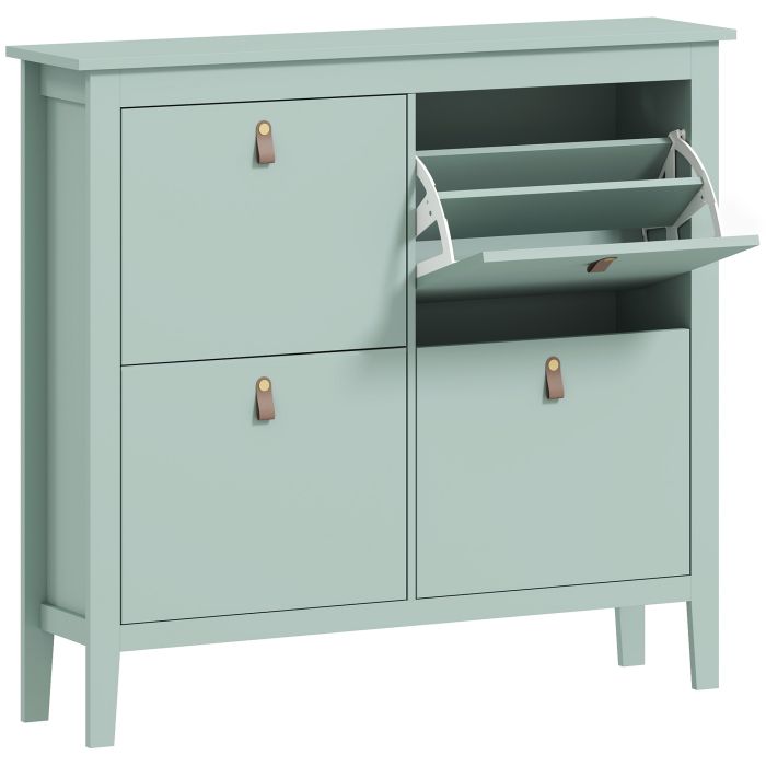 ZABIST 4 Drawers Medium Shoe Cabinet Green