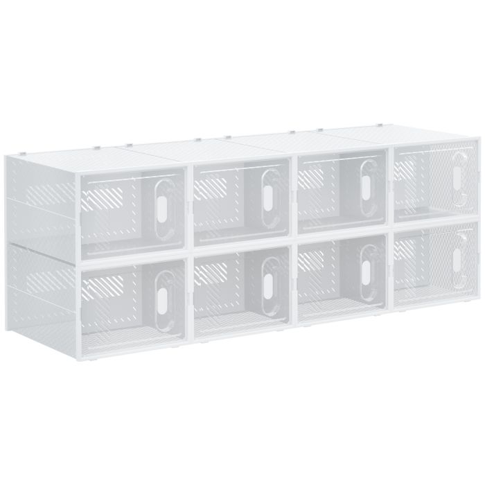SUIZI I 8 Pieces Shoe Storage Boxes Transparent