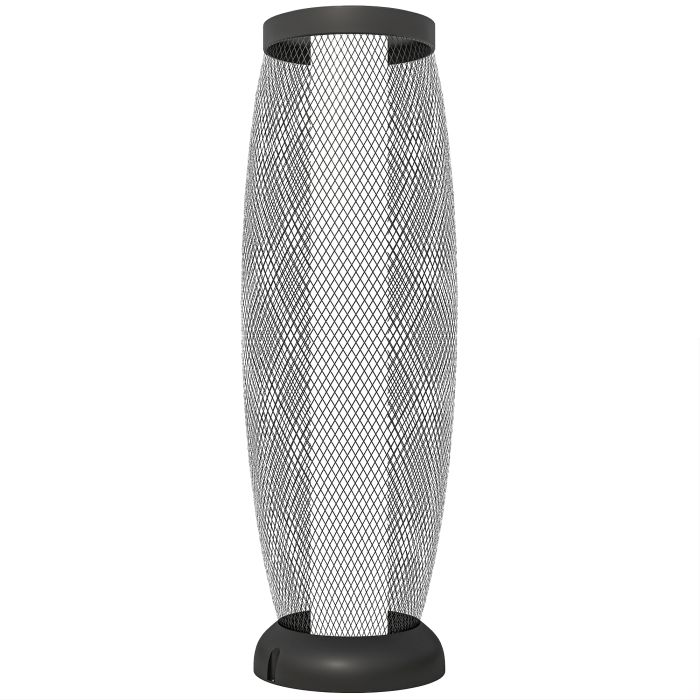 SUNVISTA 71.5cm Solar Garden Floor Lamp, Auto On/Off LED Light, Metal Wire Shade, IP44 Waterproof, Black