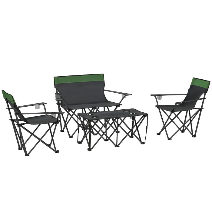 SUNVISTA Four-Piece Portable Picnic Table Set - Green
