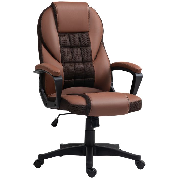 Scott Faux Leather Office Chair - Brown