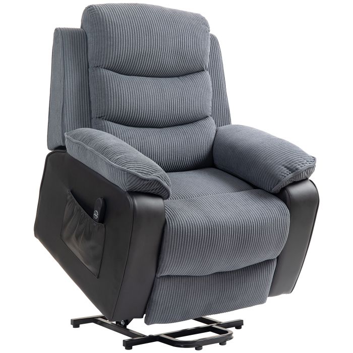 HERON Power Lift Recliner Chair for Elderly, Dark Grey