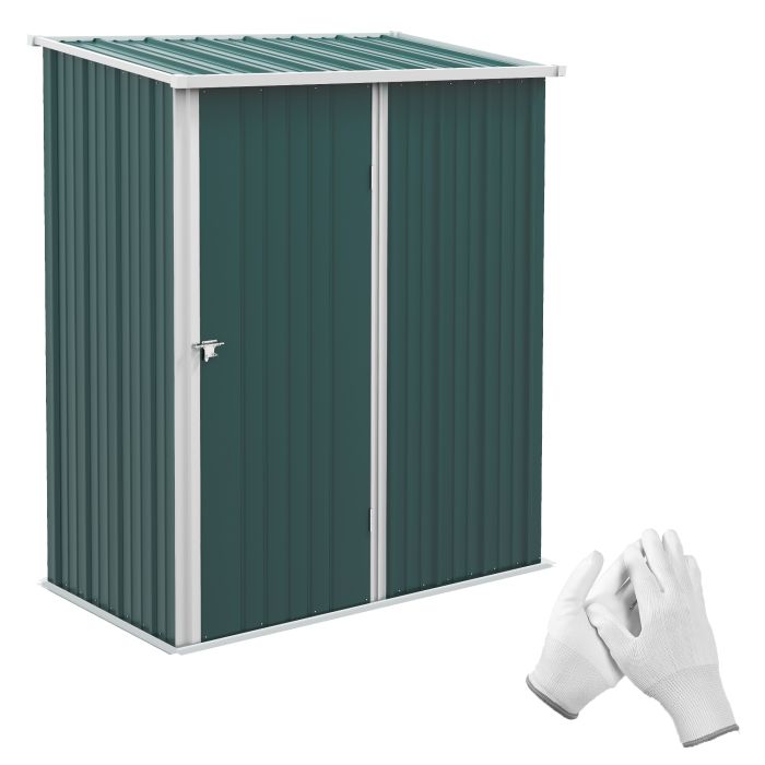 Outdoor Storage Shed, Garden Metal Storage Shed w/ Single Door for Garden, Patio, Lawn, 5.3ft x 3.1ft, Green