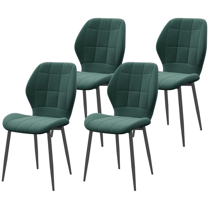 Scott Set of Four FJonesl Tub Dining Chairs - Green