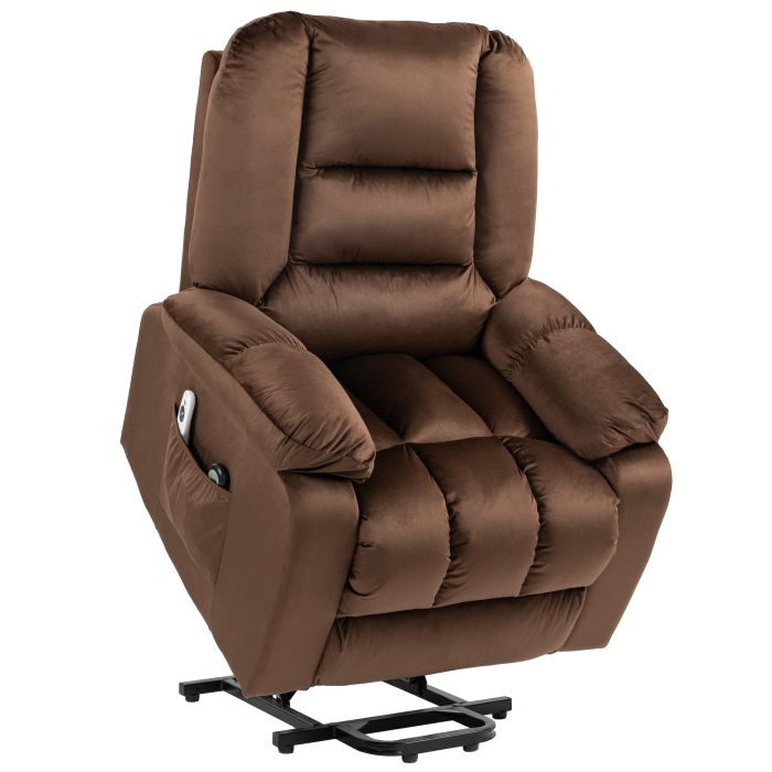 Scott Lift Chair with Quick Assembly and Vibration Massage - Brown