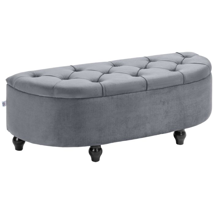 Scott Semi-Circle Bed End Bench Ottoman with Storage - Pink