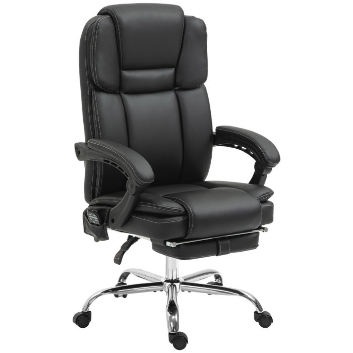 VONSETTA Six Point Vibrating Massage Office Chair - Black