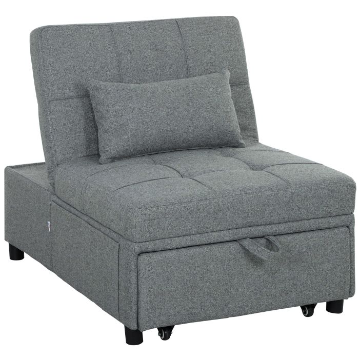 HERON Four-In-One Single Sleeper Chair - Light Grey