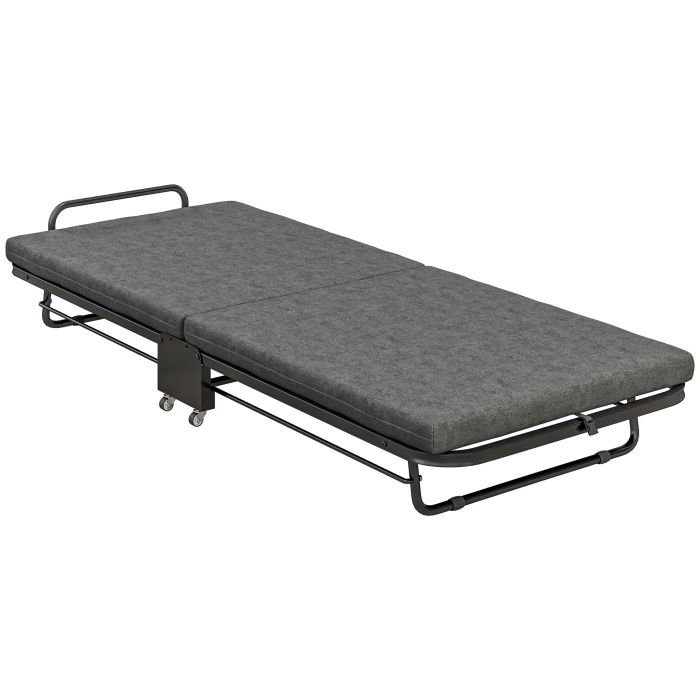 HERON Single Temporary Folding Bed - Grey