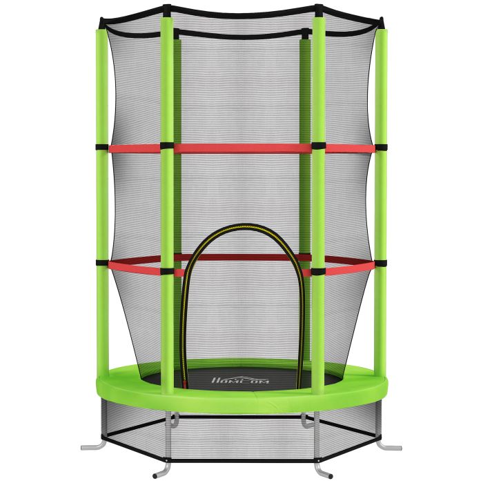 HERON Kids Trampoline, with Enclosure Net, Steel Frame, for Ages 3-6 Years - Green