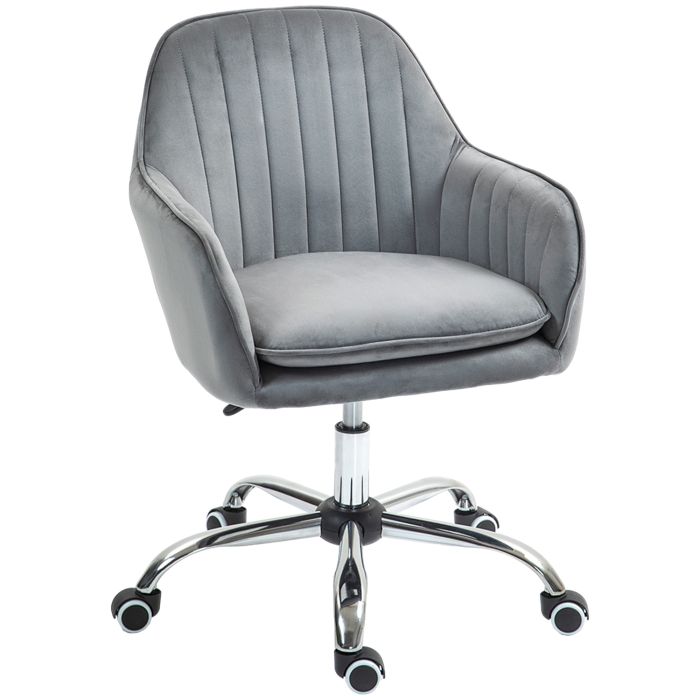 Office Chair - Swivel Desk Chair Grey 57cm