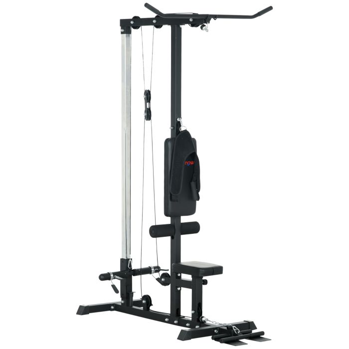 McAlpin Pull Up Station with Adjustable Seat - Black