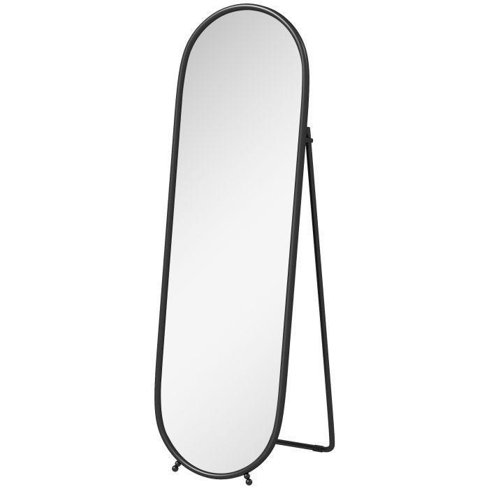 HERON Two-Way Curved Full Length Mirror - Black