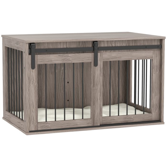 Dog Crate Furniture with Removable Cushion for Large-Sized Dogs, 100 x 60 x 63 cm, Brown