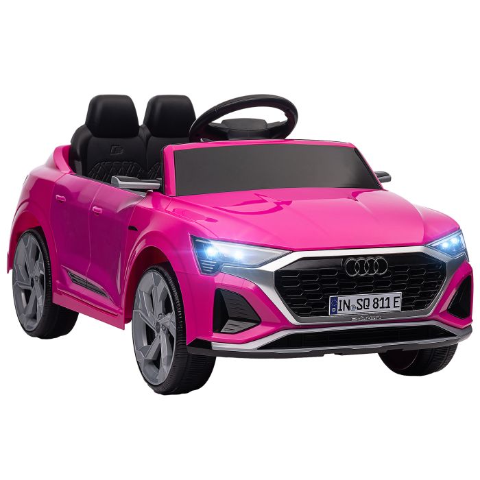 AIVAGO Audi Q8 e-tron Sportback Licensed 12V Ride on Car w/ Remote, 4 Spring Suspension Wheels, Headlights, Music, Horn - Pink