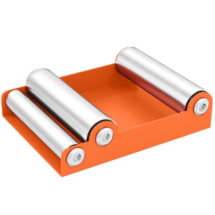HERON Motorcycle Wheel Cleaning Roller Stand Steel Frame Aluminium Rollers - Orange