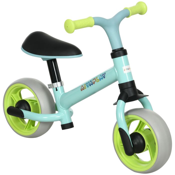 Lightweight Training Children Balance Bike with Adjustable Seat, EVA Wheels - Green