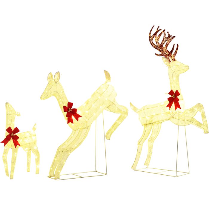 Jones Three-Piece LED Light Reindeer Christmas Decoration