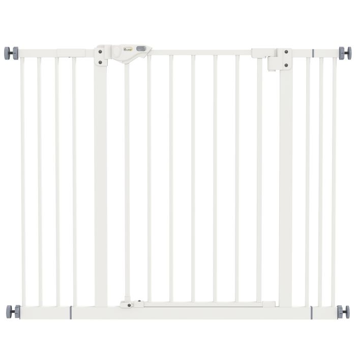 Metal 74-100cm Wide Adjustable Dog Gate Black