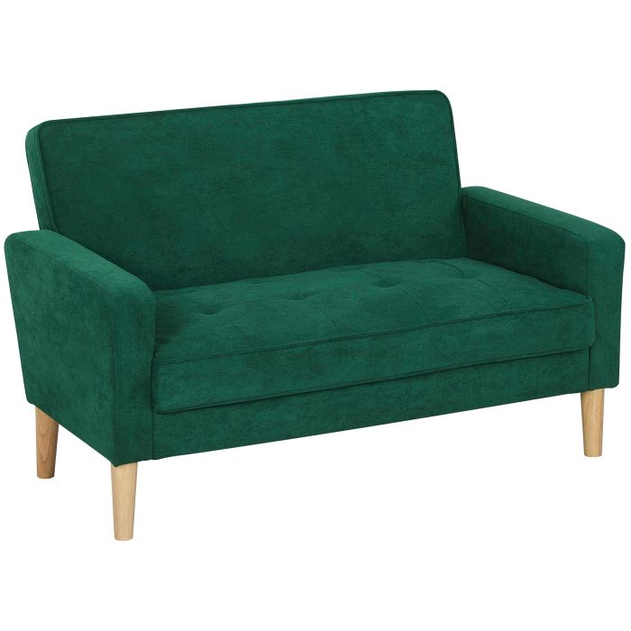 HERON Two Seater Velvet Feel Sofa - Green